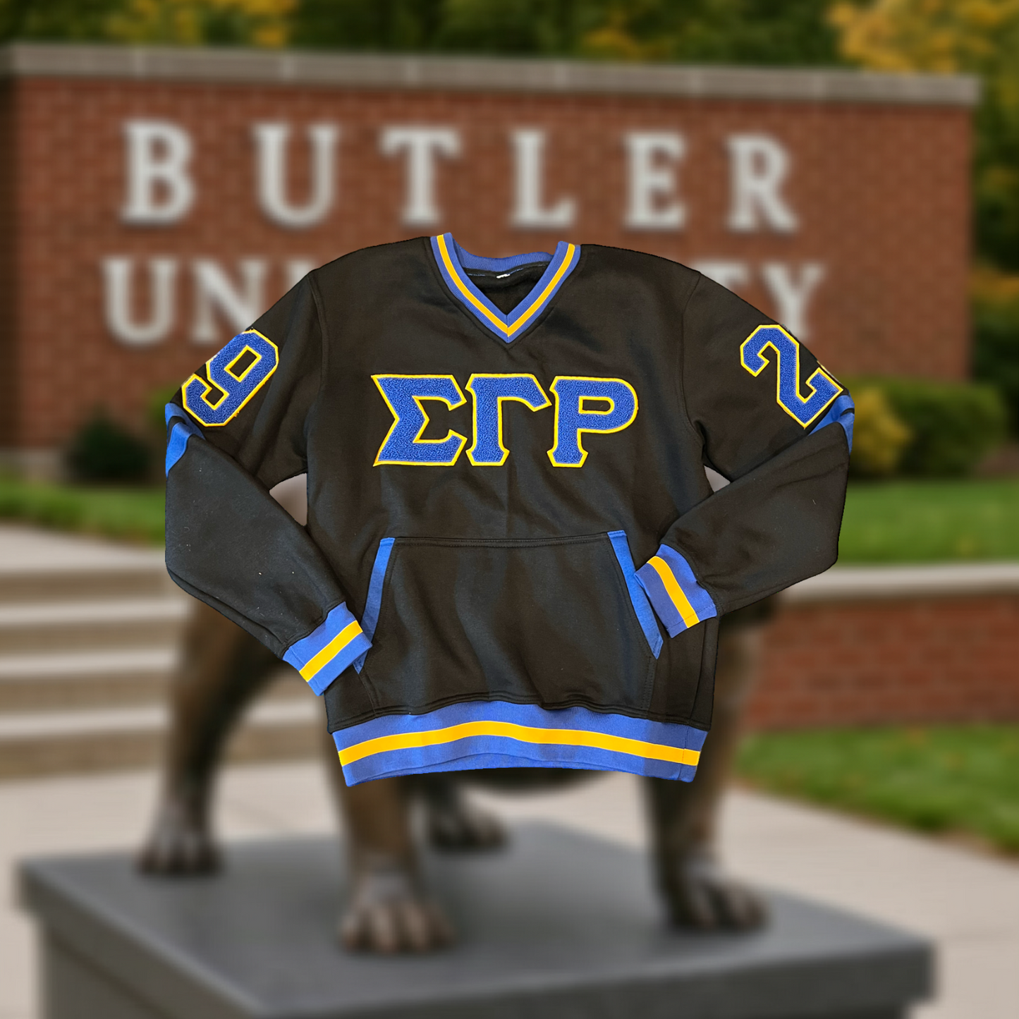 Grey Sigma Gamma Rho Embroidered Vintage 90's Style Sweatshirt