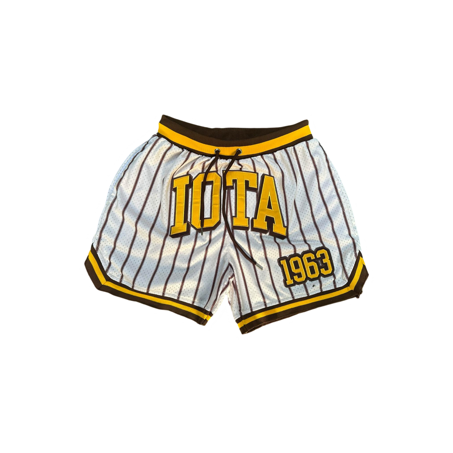 Iota Phi Theta Summer Shorts – Cream, Gold & Green | 2024 Collection