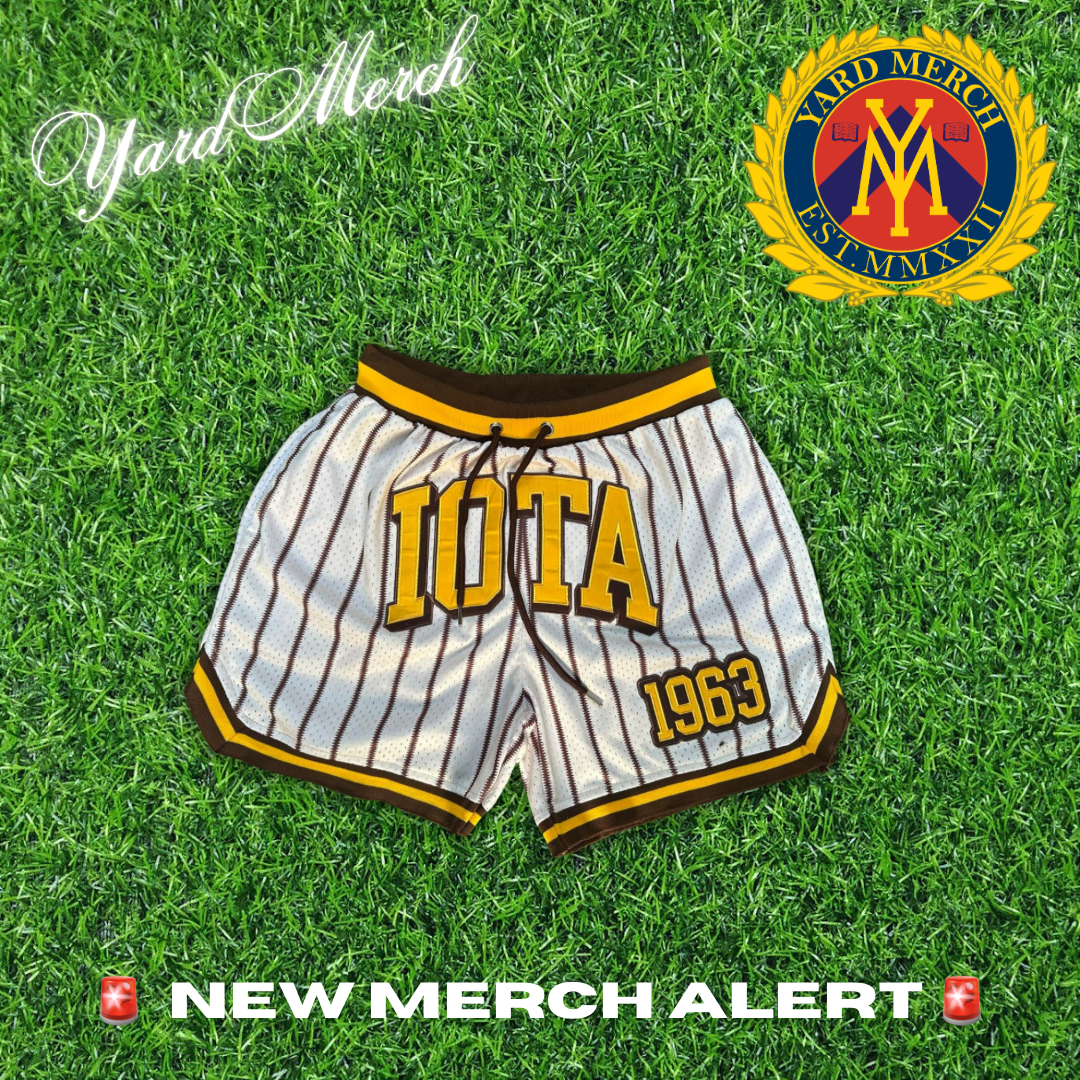 Iota Phi Theta Summer Shorts – Cream, Gold & Green | 2024 Collection