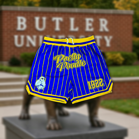 Sigma Gamma Rho Pretty Poodle Pin Striped Mesh Shorts