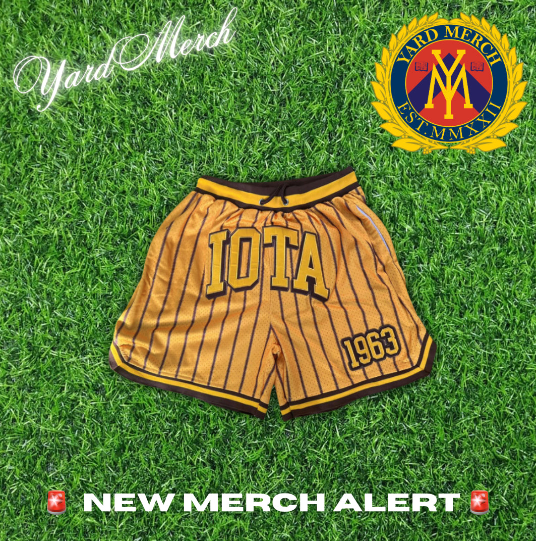 Iota Phi Theta Summer Shorts – Cream, Gold & Green | 2024 Collection