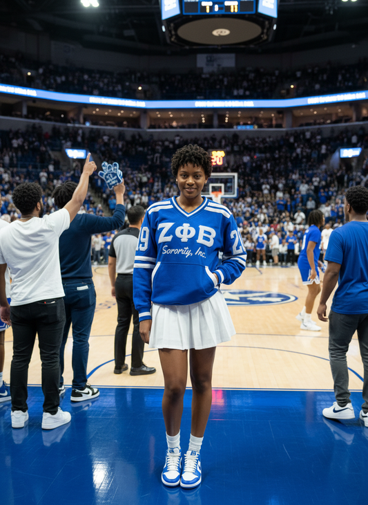 Zeta Phi Beta Vintage 90's Style Royal Blue Sweatshirt
