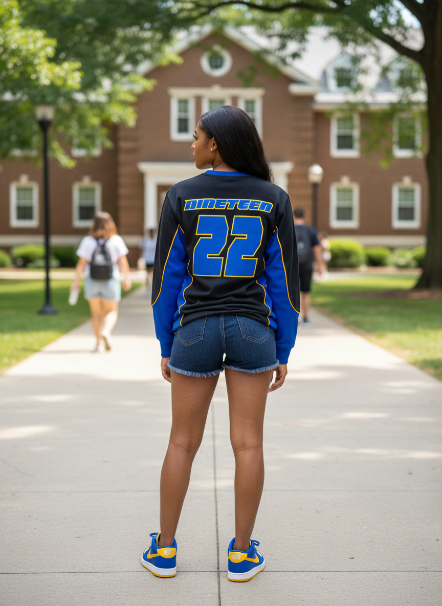 Sigma Gamma Rho Black Thick Long sleeve Jersey
