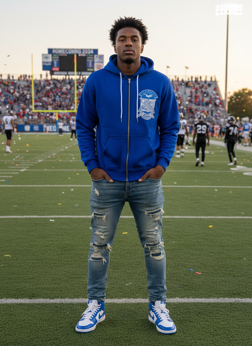 Phi Beta Sigma 1914 Distressed Hoodie