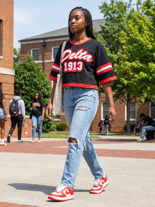 Delta Sigma Theta Black Short Sleeve Jersey