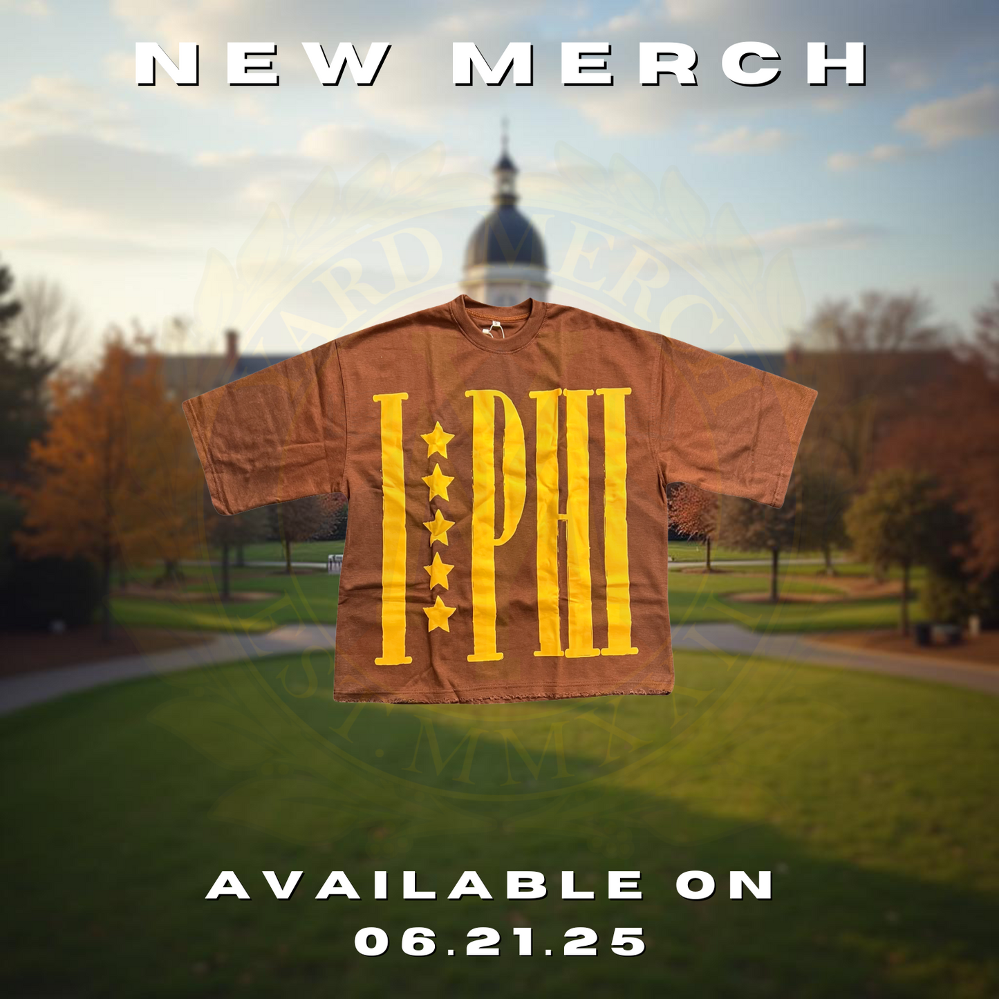 Iota Phi Theta I-PHI Oversized Print Drop Shoulder Streetwear Shirt