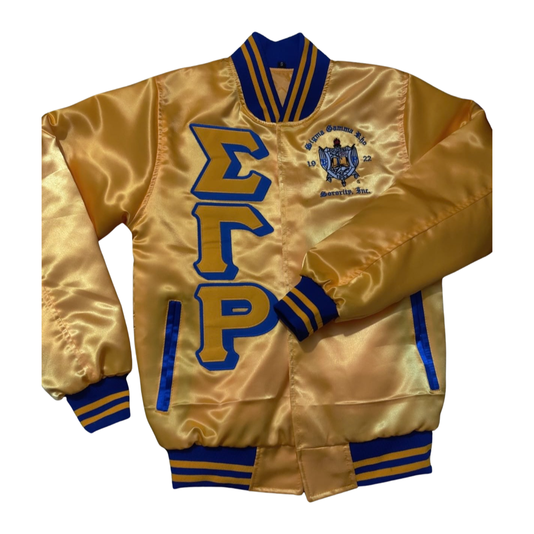 Sigma gamma 2025 rho bomber jacket