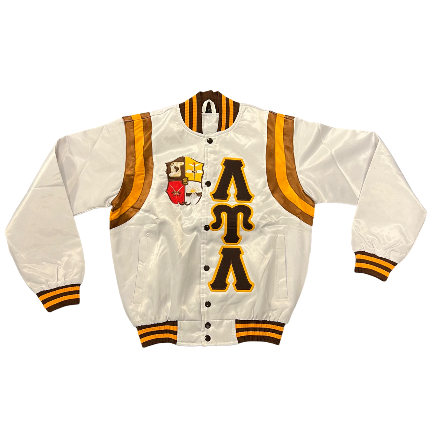 Pre-Order Satin Bomber Jackets Lambda Theta Phi, Lambda Upsilon Lambda, Sigma Lambda Gamma, Chi Upsilon Sigma