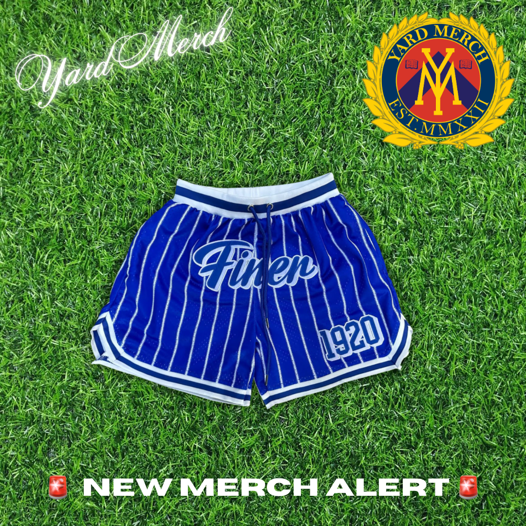 Zeta Phi Beta Finer Pin Striped Mesh Shorts