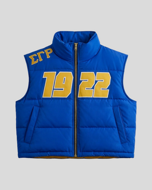 Sigma Gamma Rho Cropped Puffer Vest