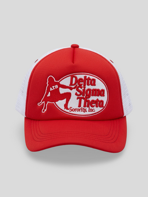 Delta Sigma Theta Embroidered Trucker Cap