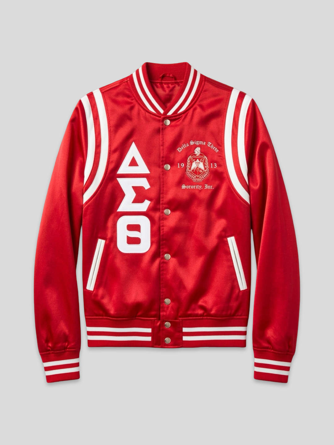 Delta Sigma Theta Stripped Satin Jacket