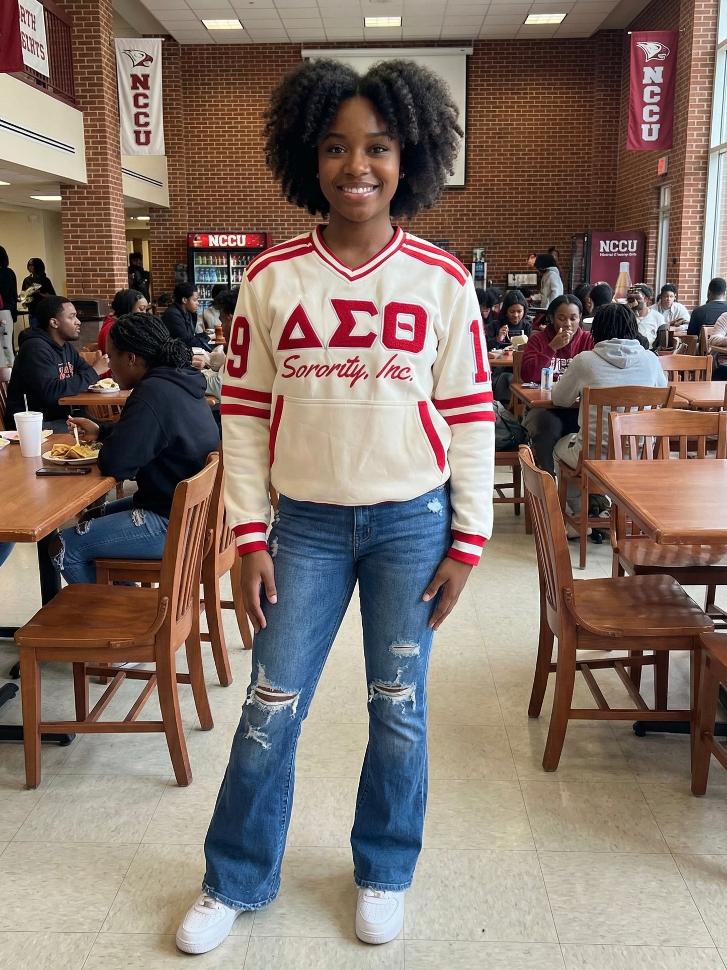 Delta Sigma Theta Embroidered Vintage 90's Style Sweatshirt