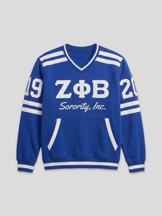 Zeta Phi Beta Vintage 90's Style Royal Blue Sweatshirt