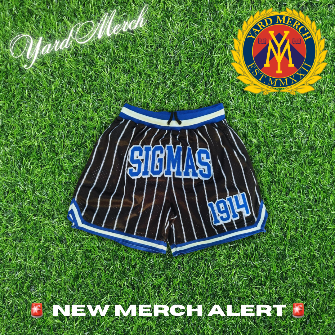 Phi Beta Sigma Pin Striped Mesh Shorts