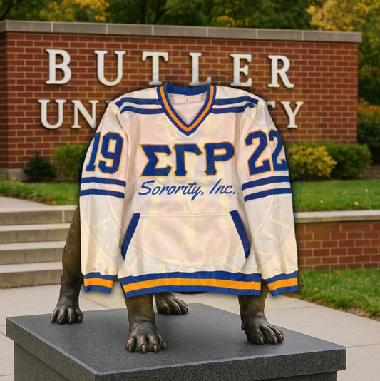 Cream Sigma Gamma Rho Embroidered Vintage 90's Style Sweatshirt