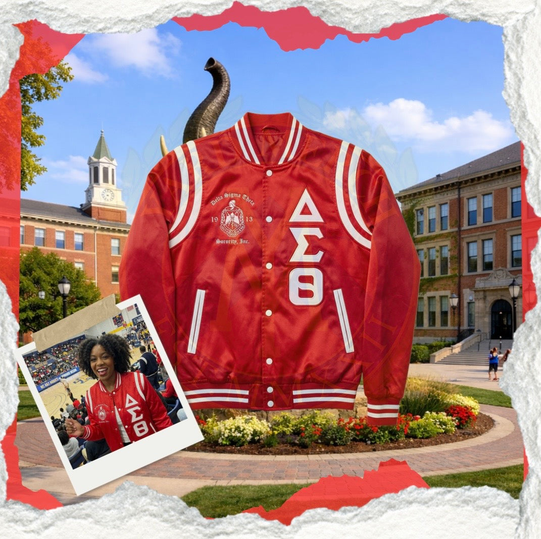 Delta Sigma Theta Stripped Satin Jacket – YARD MERCH