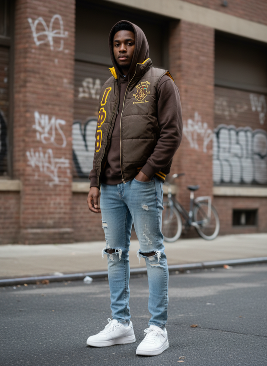 Iota Phi Theta Brown Puffer Vest
