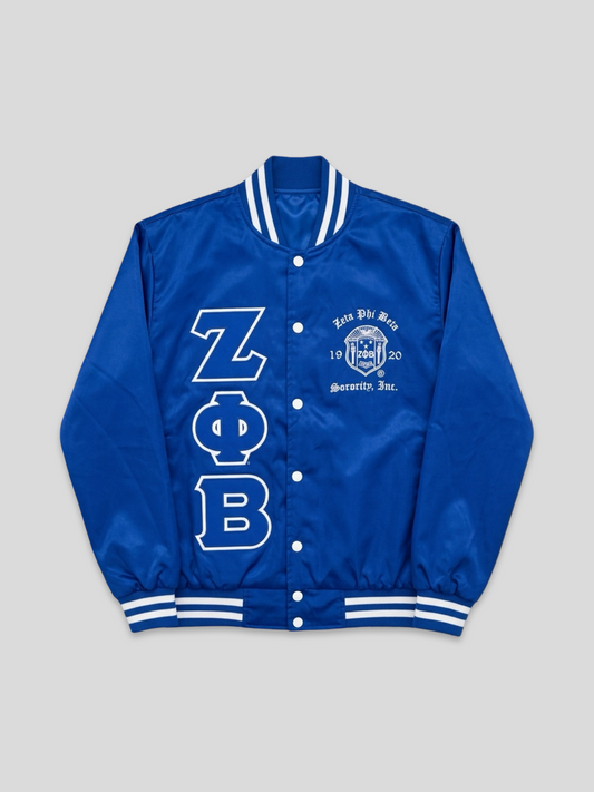 Zeta Phi Beta Crossing Bomber Jacket
