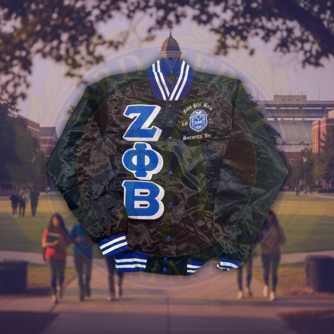 Zeta Phi Beta Crossing Bomber Jacket