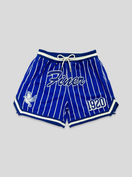 Zeta Phi Beta Finer Pin Striped Mesh Shorts