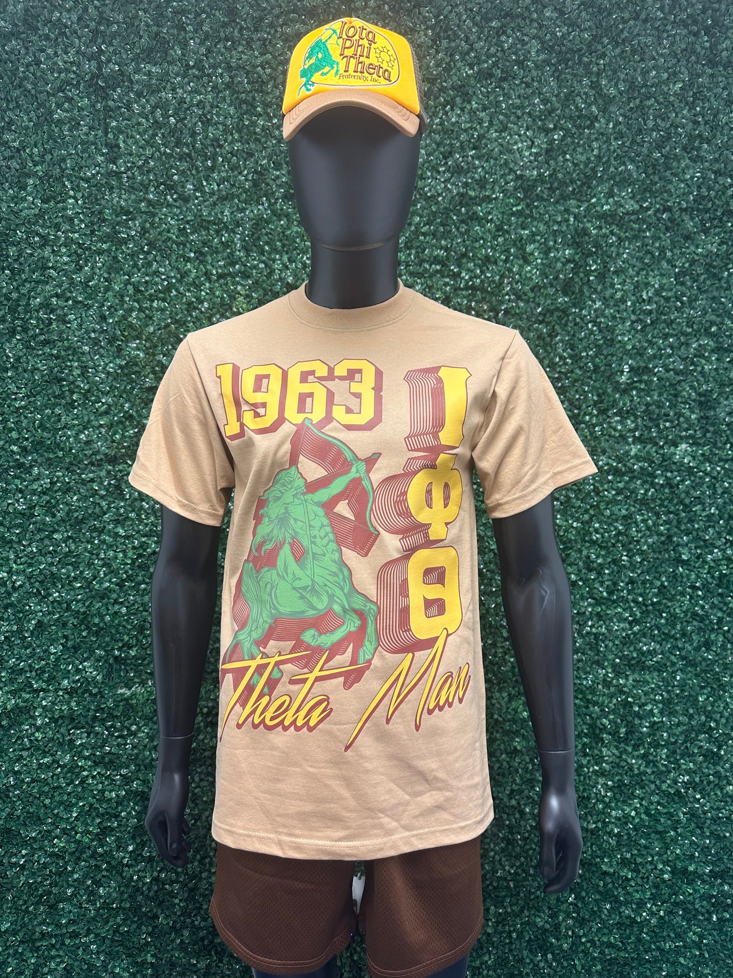 Iota Phi Theta Oversized Print Theta Man Shirt