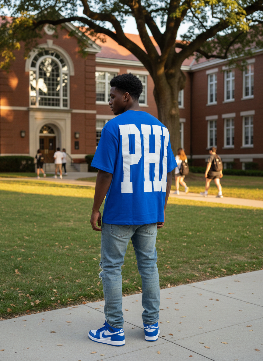 Phi Beta Sigma Oversized Blu Phi Shirt