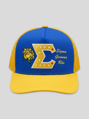 Sigma Gamma Rho Yellow T-Rose Trucker Cap