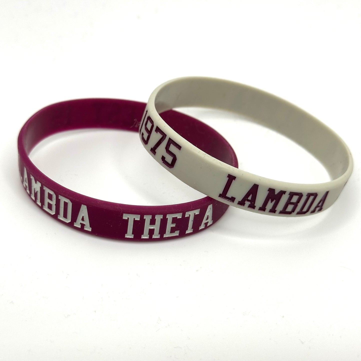 Lambda Theta Alpha Silicone Wristbands (Maroon & Gray)