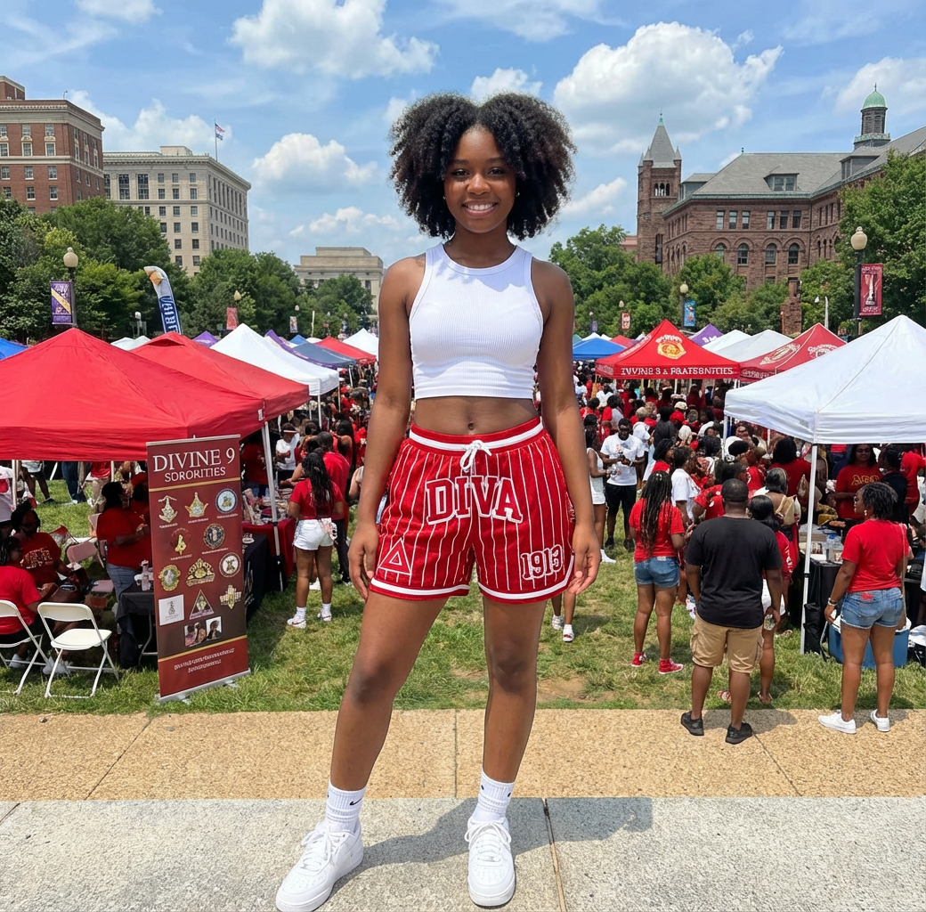 Diva 1913 Pin Striped Embroidered Mesh Shorts