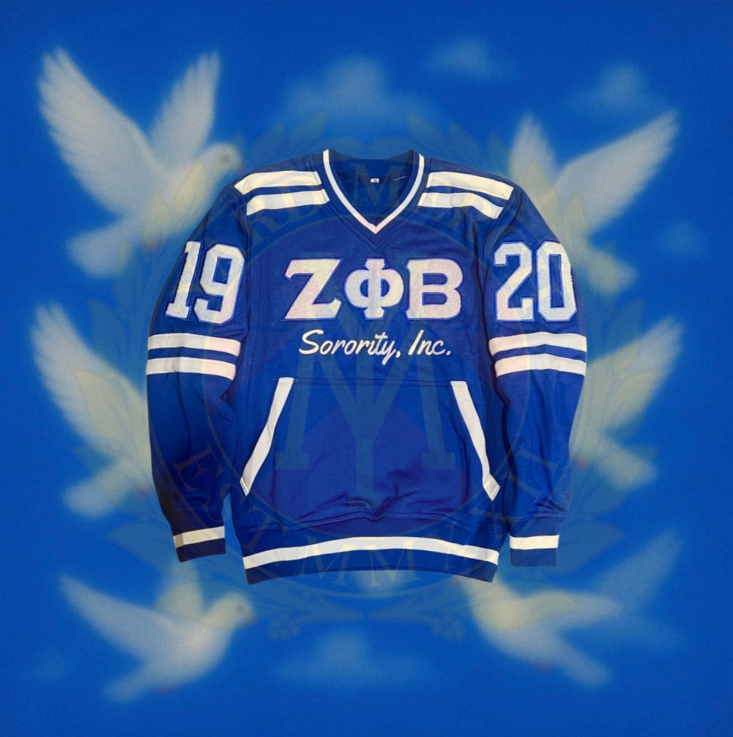 Zeta Phi Beta Vintage 90's Style Royal Blue Sweatshirt