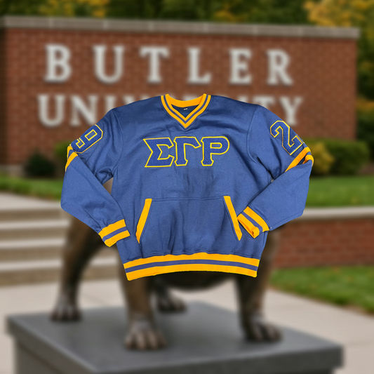 Grey Sigma Gamma Rho Embroidered Vintage 90's Style Sweatshirt