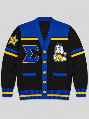 *PRE-ORDER ONLY* Sigma Gamma Rho Rhoyalty Black Cardigan