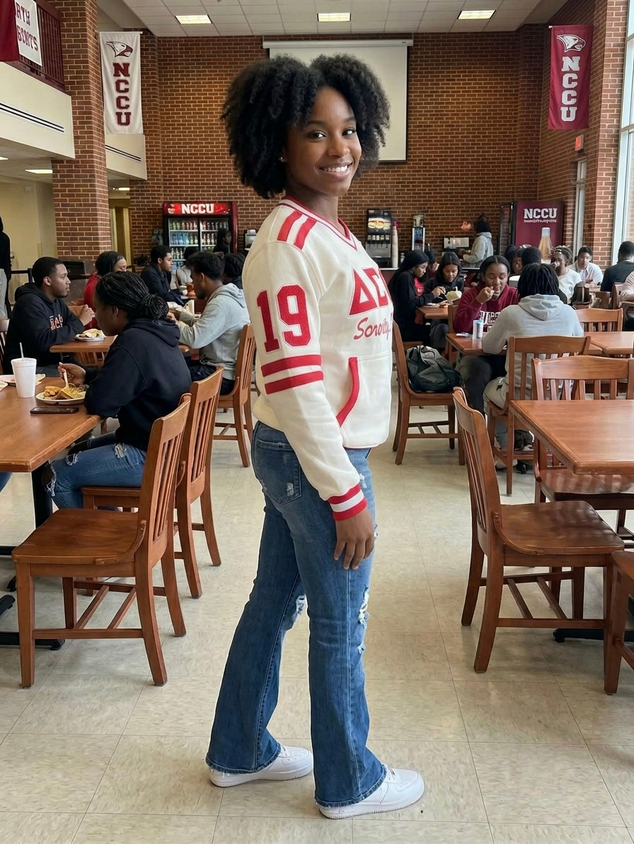 Delta Sigma Theta Embroidered Vintage 90's Style Sweatshirt