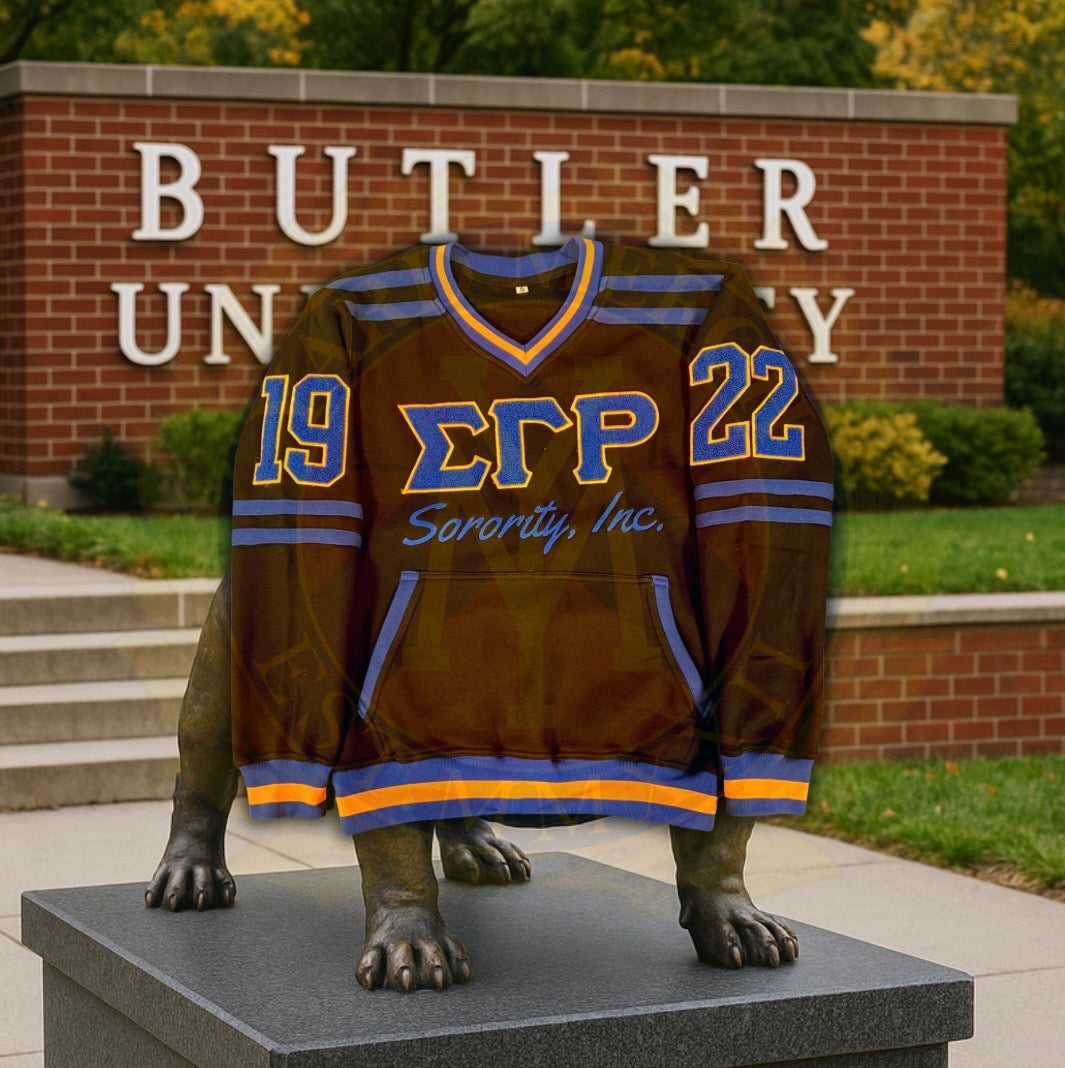 Black Sigma Gamma Rho Embroidered Vintage 90's Style Sweatshirt