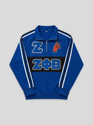 Zeta Phi Beta Quarter Zip Royal Blue