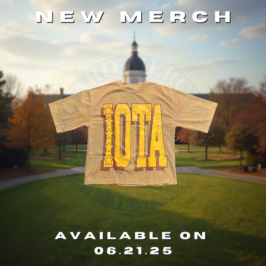 Iota Phi Theta IOTA/1963 Oversized Print Drop Shoulder Streetwear Shirt