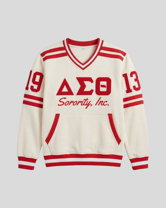 Delta Sigma Theta Embroidered Vintage 90's Style Sweatshirt