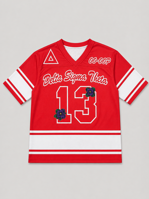 Delta Sigma Theta Red Football Jersey