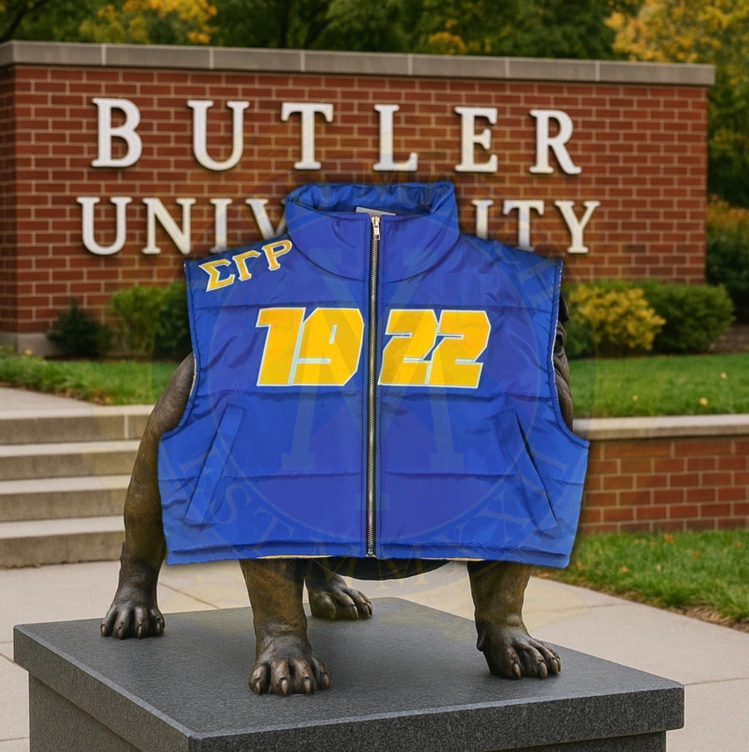 Sigma Gamma Rho Cropped Puffer Vest