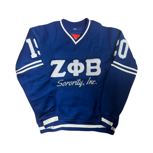 Royal Blue Zeta Phi Beta Vintage 90's Style Sweatshirt