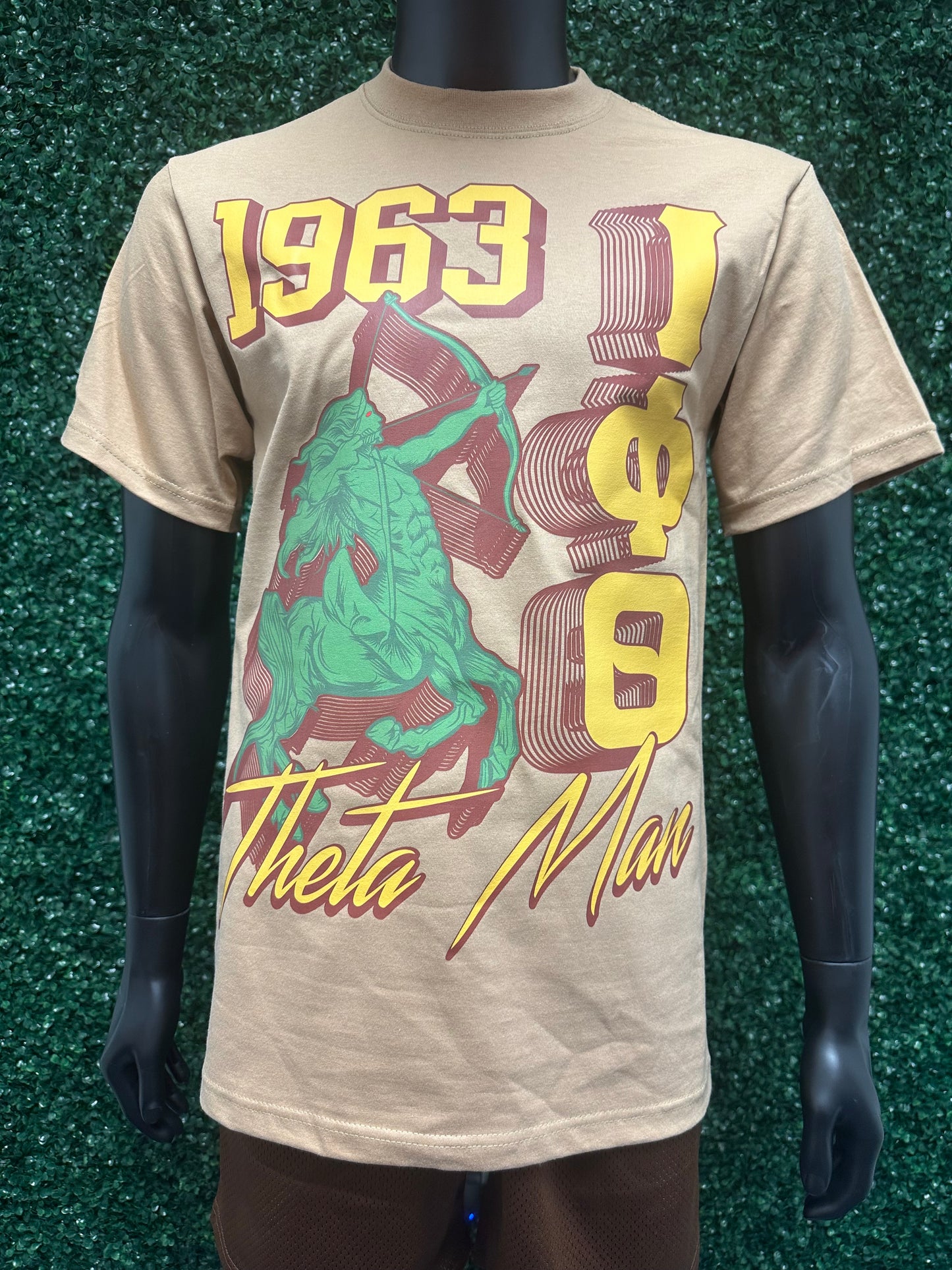 Iota Phi Theta Oversized Print Theta Man Shirt