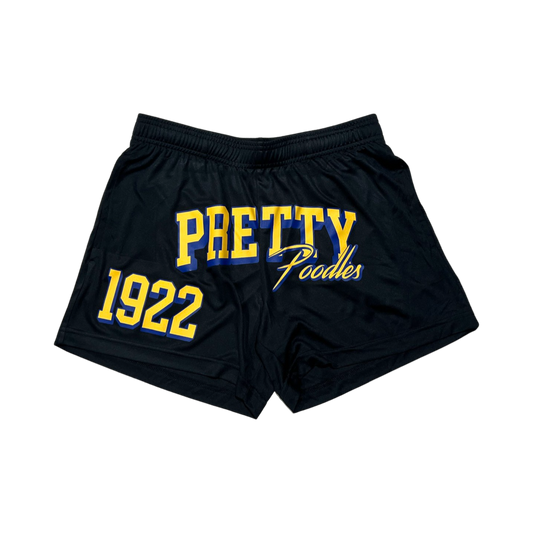 Sigma Gamma Rho Pretty Poodles Black Athletic Short Shorts