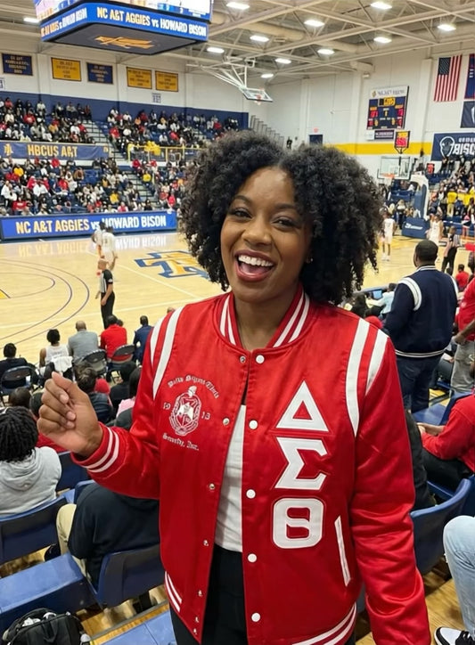 Delta Sigma Theta Stripped Satin Jacket