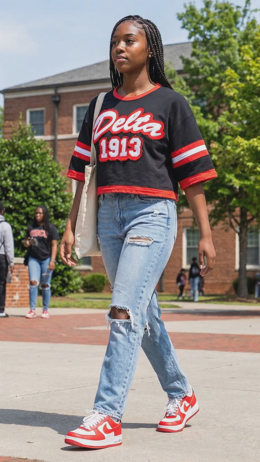 Delta Sigma Theta Black Short Sleeve Jersey